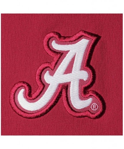 Men's Crimson Alabama Crimson Tide 2021 Coaches Short Sleeve Quarter-Zip Jacket $34.09 Jackets