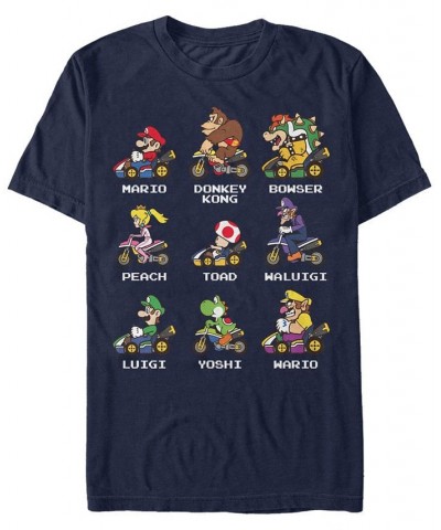 Nintendo Men's Mario Kart Character Choice Short Sleeve T-Shirt Blue $14.00 T-Shirts