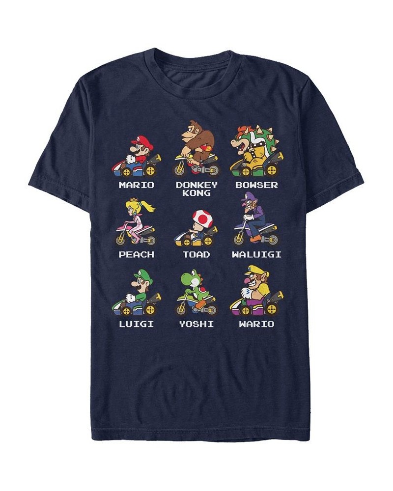 Nintendo Men's Mario Kart Character Choice Short Sleeve T-Shirt Blue $14.00 T-Shirts