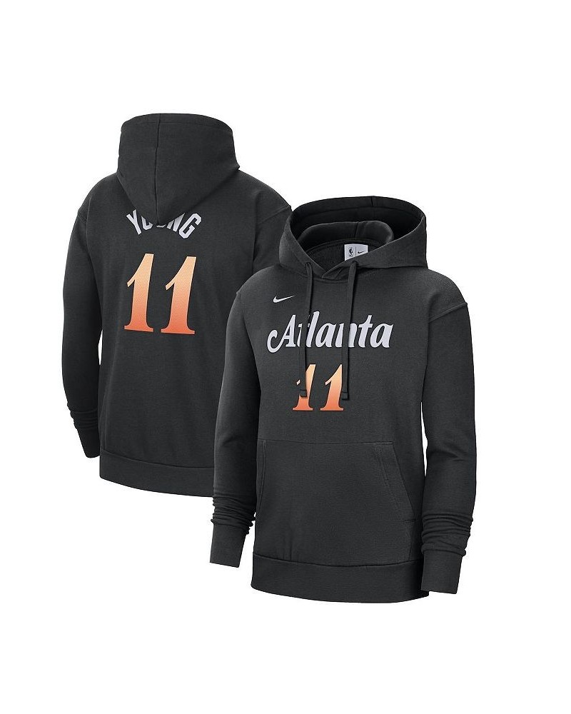 Men's Trae Young Black Atlanta Hawks 2022/23 City Edition Name and Number Pullover Hoodie $35.70 Sweatshirt