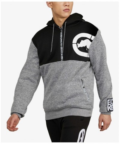 Men's Big and Tall The Median Half Zip Hoodie Gray $45.76 Sweatshirt