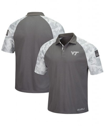 Men's Gray, Camo Virginia Tech Hokies OHT Military-Inspired Appreciation Raglan Zoomie Polo Shirt $28.20 Polo Shirts