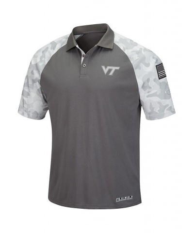 Men's Gray, Camo Virginia Tech Hokies OHT Military-Inspired Appreciation Raglan Zoomie Polo Shirt $28.20 Polo Shirts