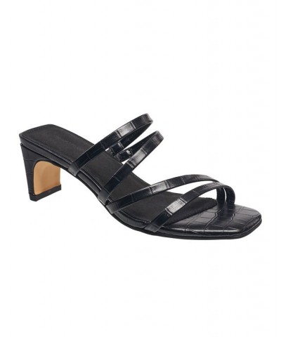 Women's Parker Heeled Sandals Black $41.16 Shoes