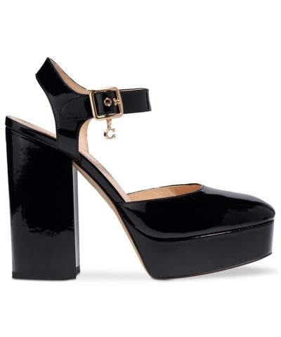 Women's Isabella Ankle-Strap Platform Block-Heel Pumps PD04 $82.25 Shoes