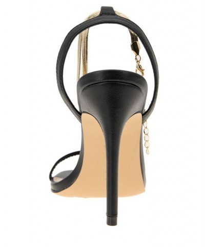 Women's Ignot Ankle Chain Sandal Black $42.57 Shoes