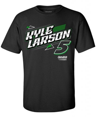 Men's Black Kyle Larson Nations Guard Car 2-Spot T-shirt $18.28 T-Shirts