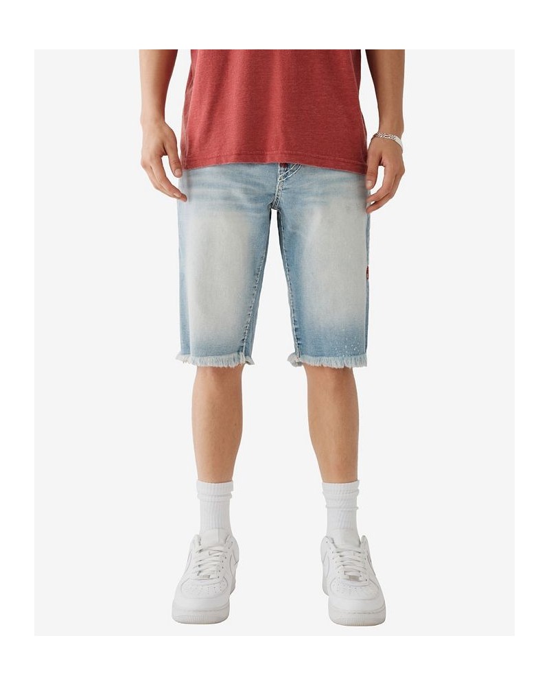 Men's Rocco Super T Fray Denim Shorts Blue $39.97 Shorts