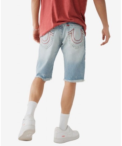 Men's Rocco Super T Fray Denim Shorts Blue $39.97 Shorts