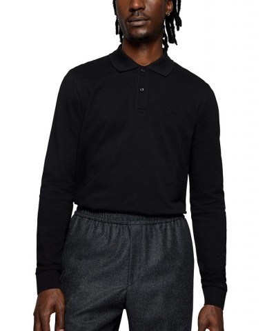 BOSS Men's Slim-Fit Cotton Polo Shirt Black $47.52 Polo Shirts