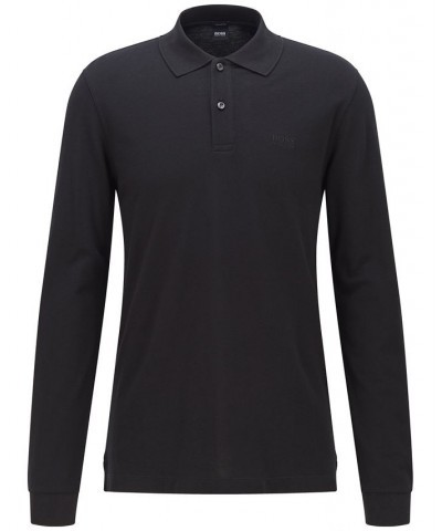 BOSS Men's Slim-Fit Cotton Polo Shirt Black $47.52 Polo Shirts