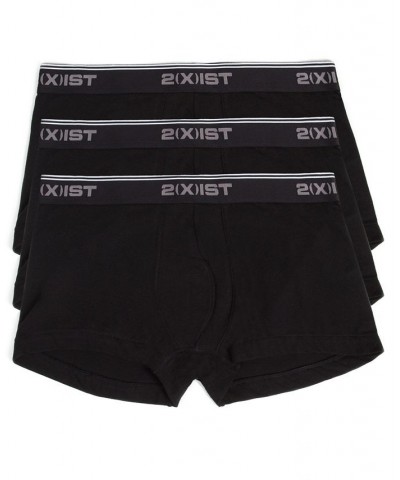 Men's Cotton Stretch 3 Pack No-Show Trunk Black $22.36 Underwear