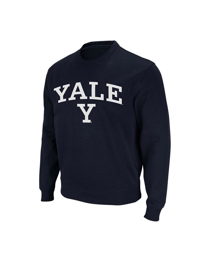 Men's Navy Yale Bulldogs Arch Logo Crew Neck Sweatshirt $25.20 Sweatshirt