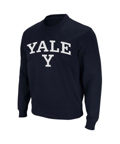 Men's Navy Yale Bulldogs Arch Logo Crew Neck Sweatshirt $25.20 Sweatshirt