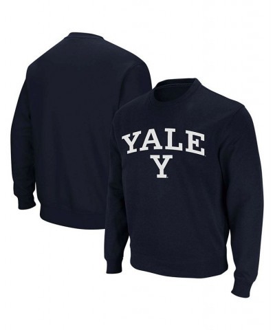 Men's Navy Yale Bulldogs Arch Logo Crew Neck Sweatshirt $25.20 Sweatshirt