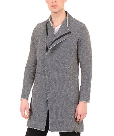 Modern Longline Zippered Cardigan Gray $52.00 Sweaters