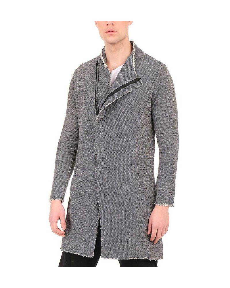 Modern Longline Zippered Cardigan Gray $52.00 Sweaters