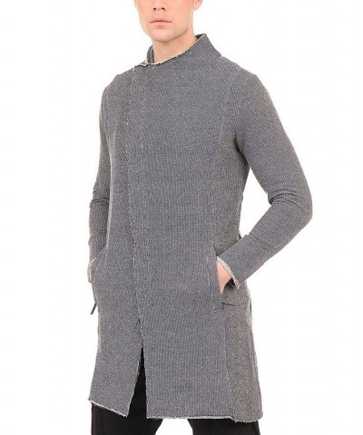 Modern Longline Zippered Cardigan Gray $52.00 Sweaters