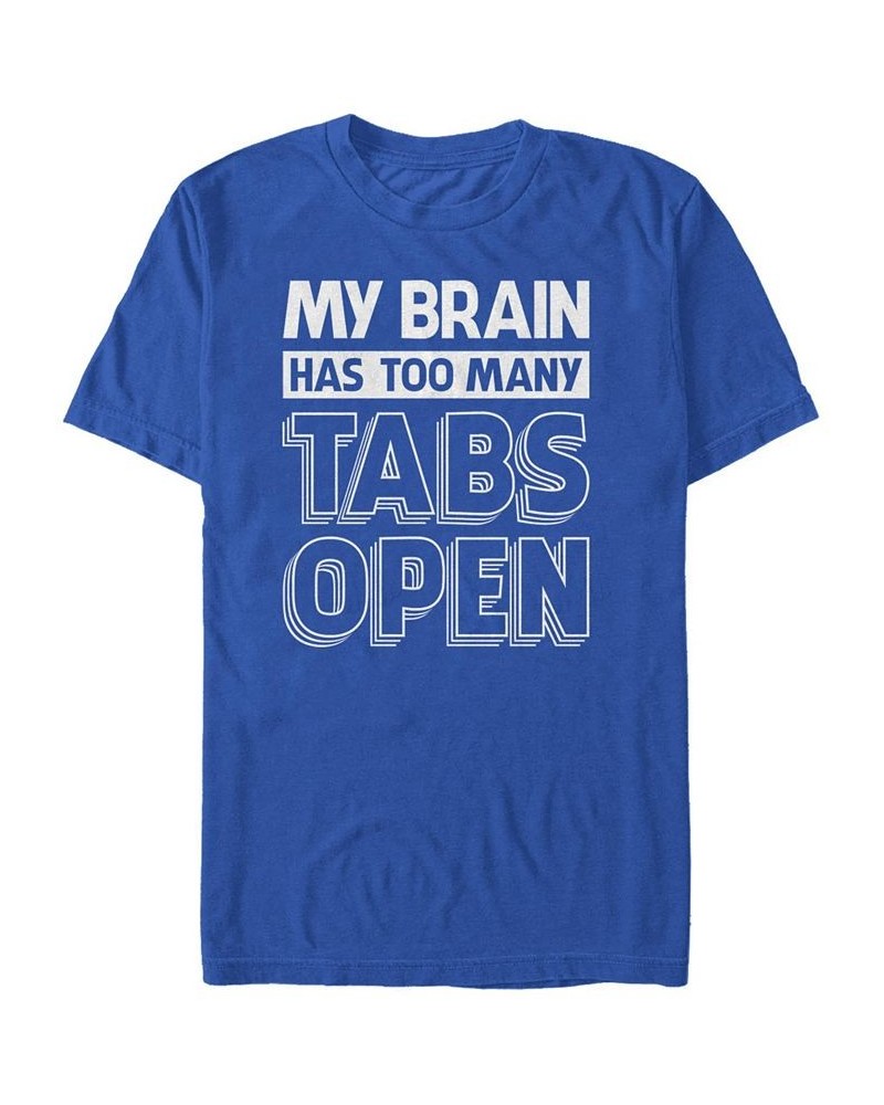 Men's Too Many Tabs Short Sleeve Crew T-shirt Blue $16.45 T-Shirts