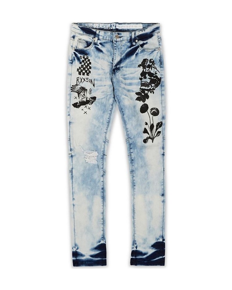 Men's Big and Tall Reach Skinny Denim Jeans Blue $33.12 Jeans