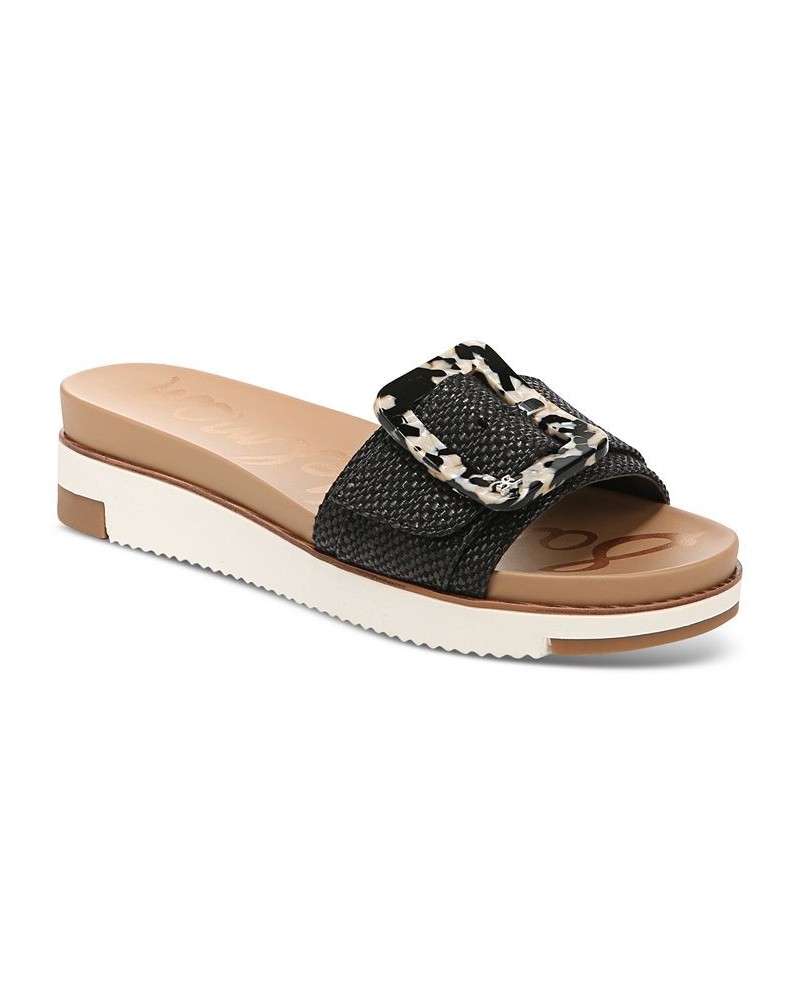 Women's Ariane Platform Buckle Slide Sandals PD07 $57.20 Shoes