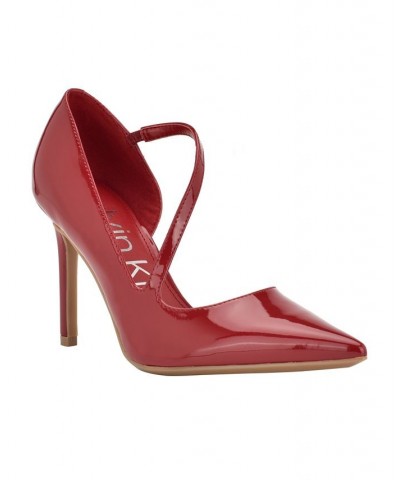 Women's Drama Pointy Toe Stiletto Dress Pumps Red $21.97 Shoes