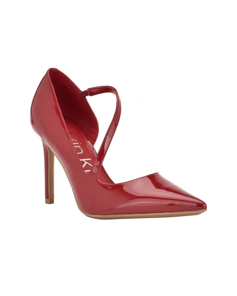 Women's Drama Pointy Toe Stiletto Dress Pumps Red $21.97 Shoes