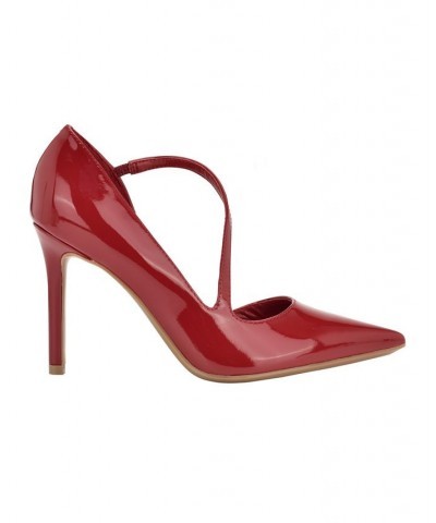 Women's Drama Pointy Toe Stiletto Dress Pumps Red $21.97 Shoes