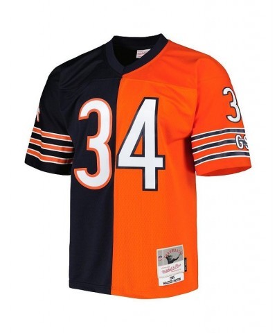 Men's Walter Payton Navy and Orange Chicago Bears 1985 Split Legacy Replica Jersey $55.50 Jersey