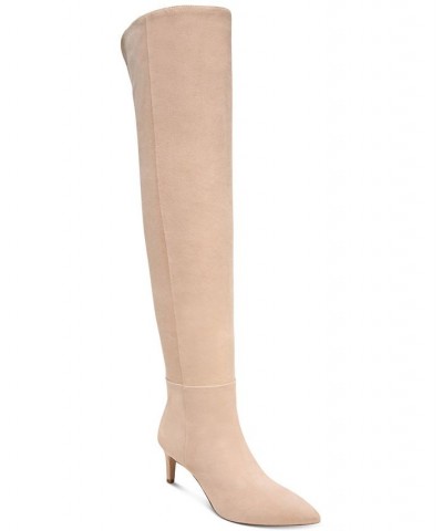 Women's Ursula Mid-Heel Over-The-Knee Dress Boots Gray $89.30 Shoes