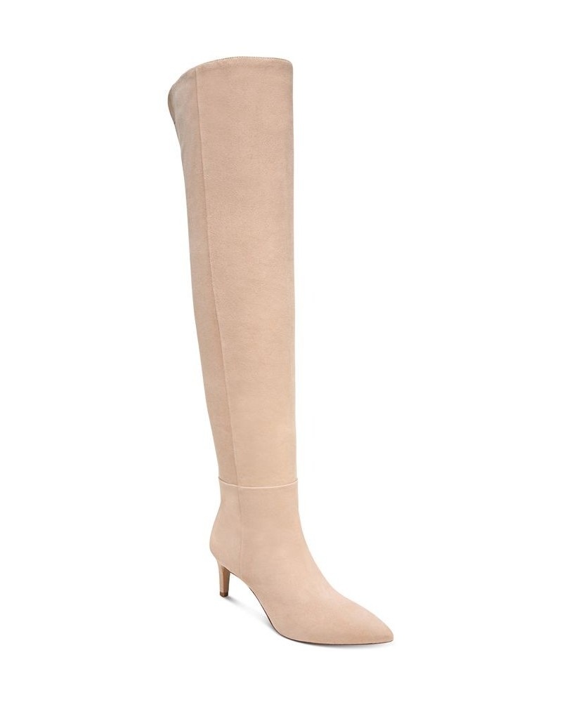 Women's Ursula Mid-Heel Over-The-Knee Dress Boots Gray $89.30 Shoes