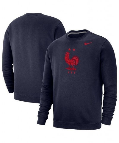 Men's Navy France National Team Fleece Pullover Sweatshirt $33.75 Sweatshirt