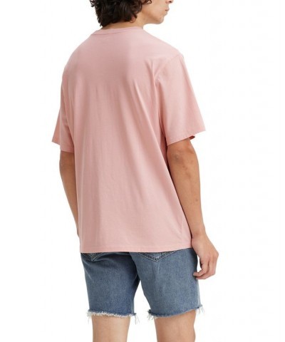 Men's Relaxed-Fit Short Sleeve Crewneck Graphic T-Shirt Pink $20.29 T-Shirts