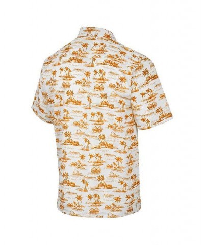 Men's White Miami Hurricanes Spontaneous is Romantic Camp Button-Up Shirt $36.75 Shirts