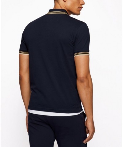 Boss Men's Slim-Fit Polo Shirt Blue $38.88 Polo Shirts