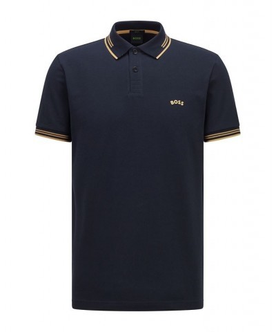 Boss Men's Slim-Fit Polo Shirt Blue $38.88 Polo Shirts