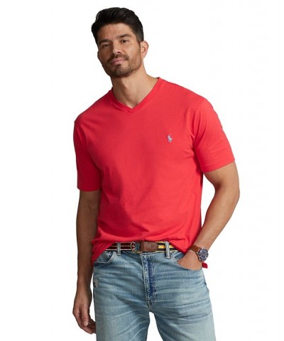 Men's Big & Tall Jersey V-Neck T-Shirt Red $29.90 T-Shirts