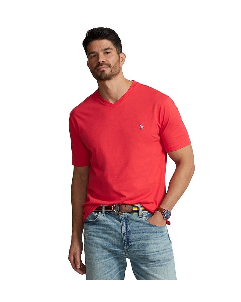 Men's Big & Tall Jersey V-Neck T-Shirt Red $29.90 T-Shirts