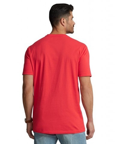 Men's Big & Tall Jersey V-Neck T-Shirt Red $29.90 T-Shirts