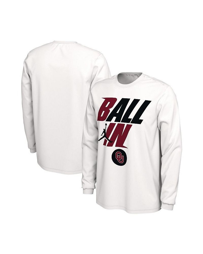 Men's Brand White Oklahoma Sooners Ball In Bench Long Sleeve T-shirt $24.50 T-Shirts