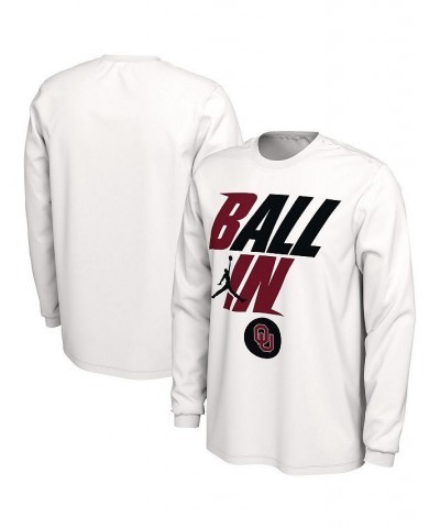 Men's Brand White Oklahoma Sooners Ball In Bench Long Sleeve T-shirt $24.50 T-Shirts