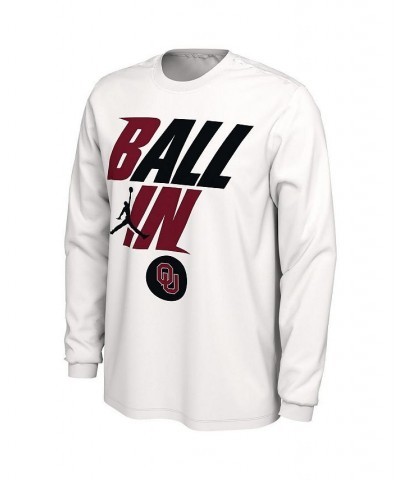 Men's Brand White Oklahoma Sooners Ball In Bench Long Sleeve T-shirt $24.50 T-Shirts