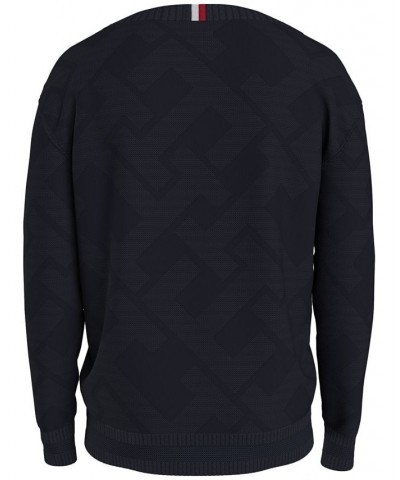 Men's Monogram Cardigan Blue $77.74 Sweaters