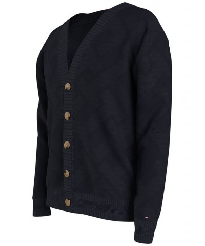 Men's Monogram Cardigan Blue $77.74 Sweaters