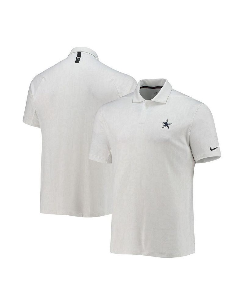 Men's White Dallas Cowboys Tiger Woods Performance Polo Shirt $31.39 Polo Shirts