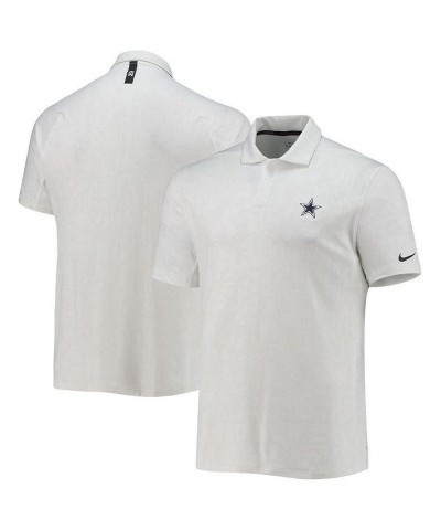 Men's White Dallas Cowboys Tiger Woods Performance Polo Shirt $31.39 Polo Shirts