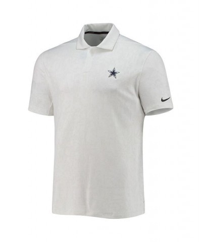 Men's White Dallas Cowboys Tiger Woods Performance Polo Shirt $31.39 Polo Shirts