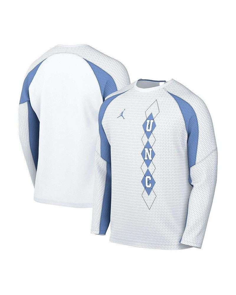 Men's Brand White North Carolina Tar Heels Basketball Shooting Raglan Long Sleeve T-shirt $28.70 T-Shirts