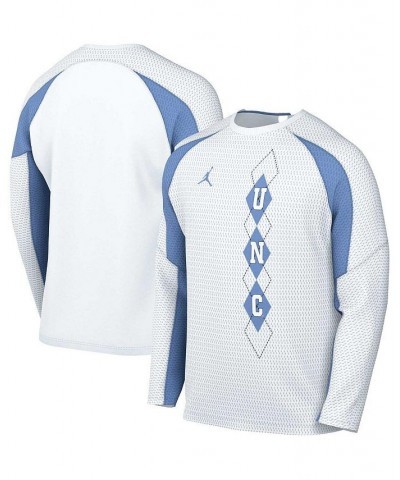 Men's Brand White North Carolina Tar Heels Basketball Shooting Raglan Long Sleeve T-shirt $28.70 T-Shirts