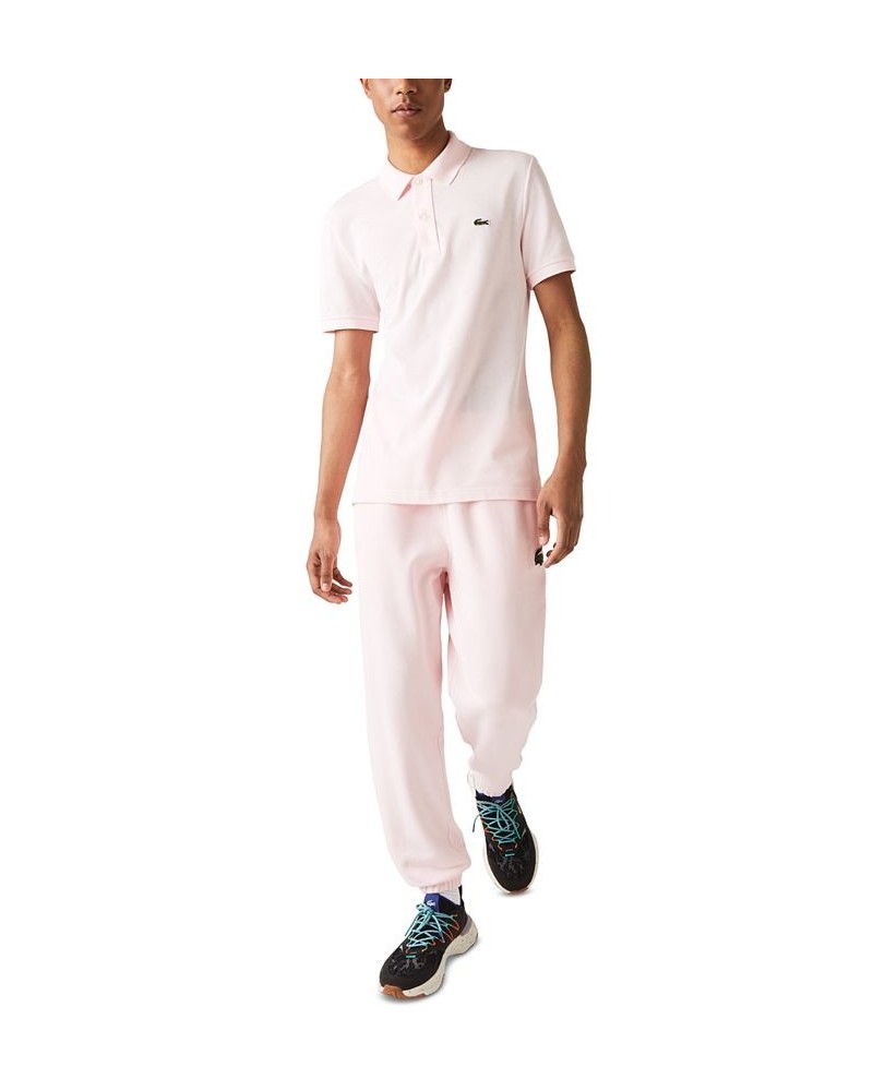 Men's Slim Fit Short Sleeve Ribbed Polo Shirt Pink $57.60 Polo Shirts